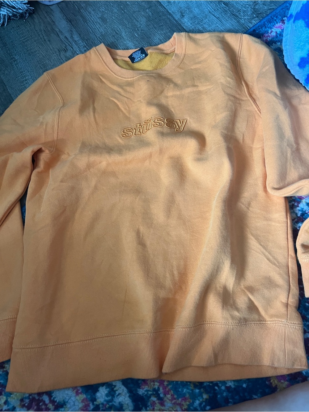 Stussy small orange sweatshirt